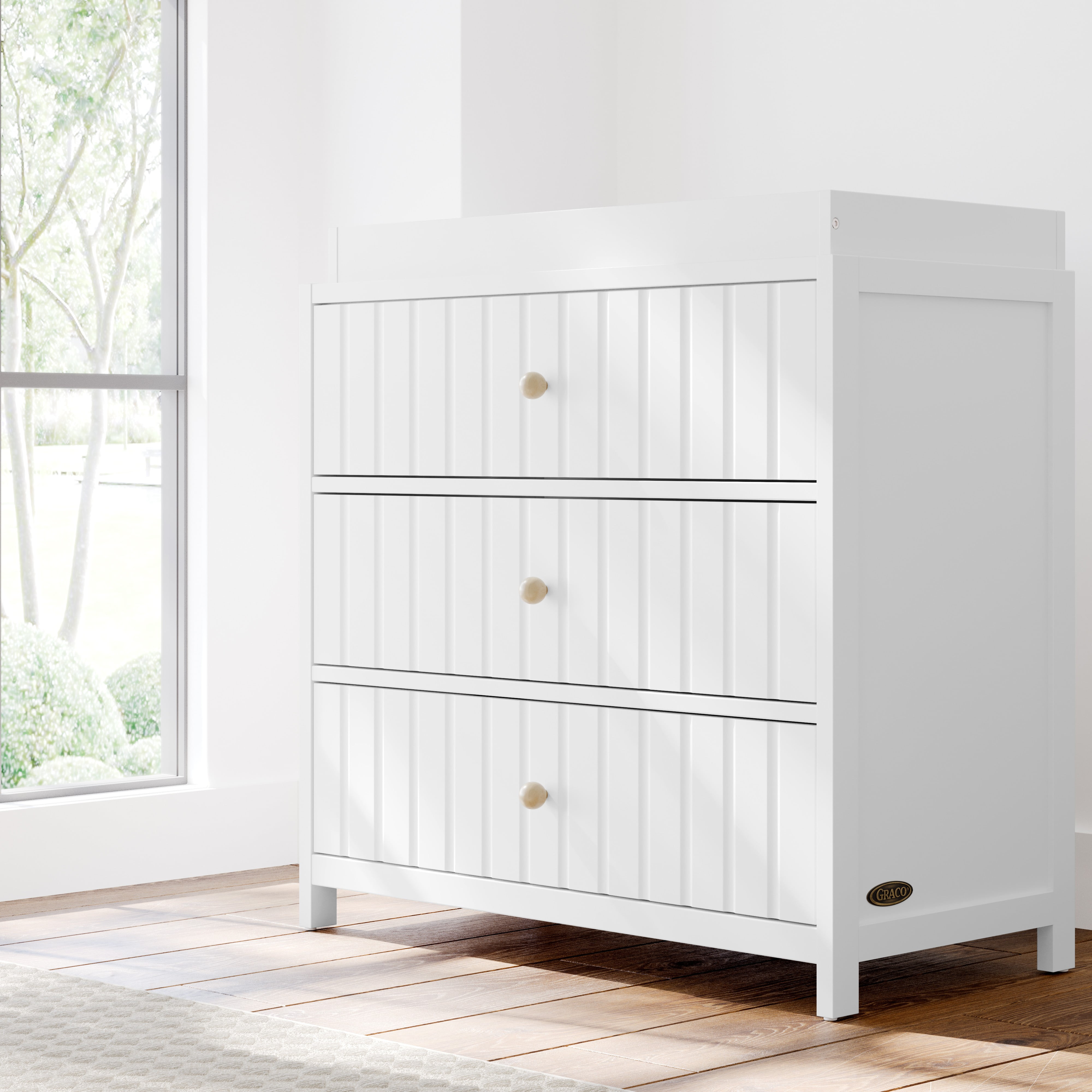 Graco, 3 Drawer Dresser with Changing Topper, Model Teddi, White