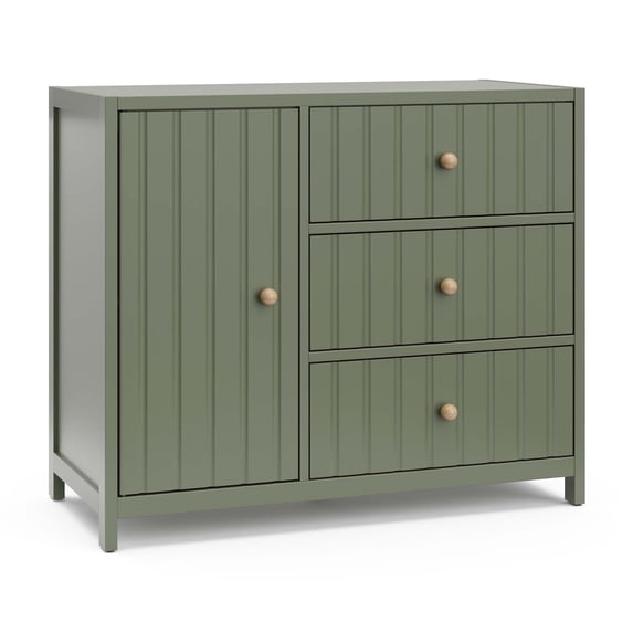 Graco Teddi 3 Drawer Nursery Combo Dresser, Olive