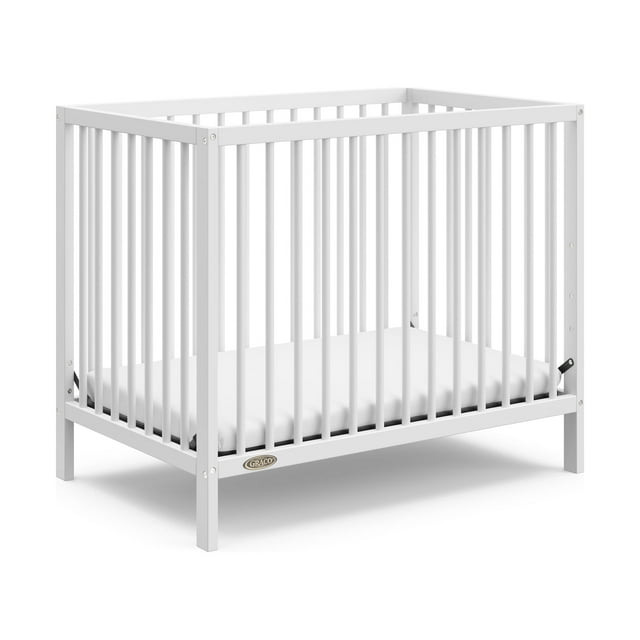 Graco Teddi 4in1 Convertible Mini Baby Crib with Mattress, White