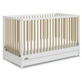 thumbnail image 1 of Graco Teddi 5-in-1 Convertible Baby Crib with Drawer, White with Driftwood, 1 of 9