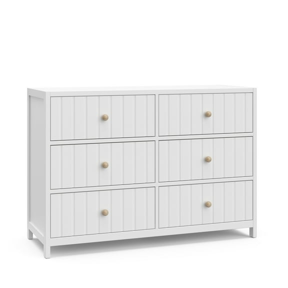 Graco Teddi 6 Drawer Nursery Double Dresser, White