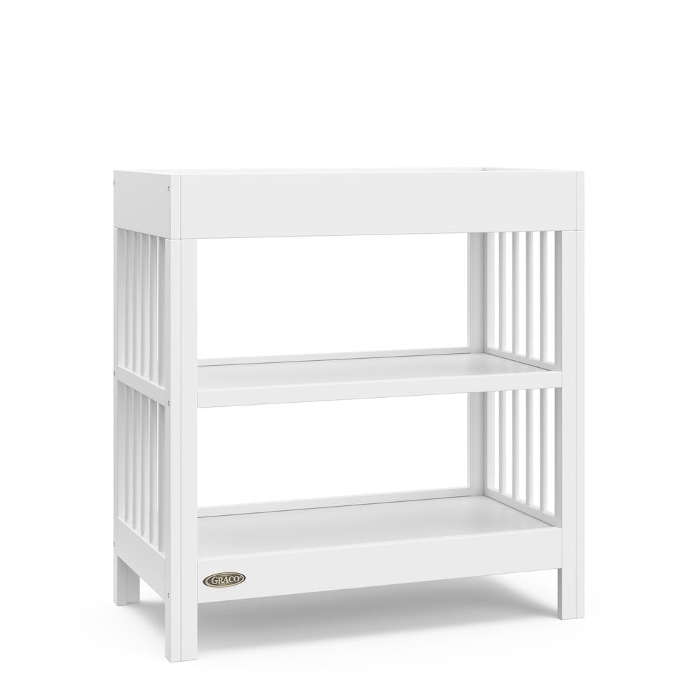 Graco Teddi Infant Wood Changing Table with Changing Pad White