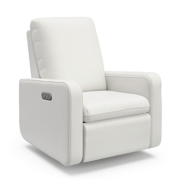 Graco Teddi Infant Power Recliner Swivel Glider with USB, Ivory Basketweave