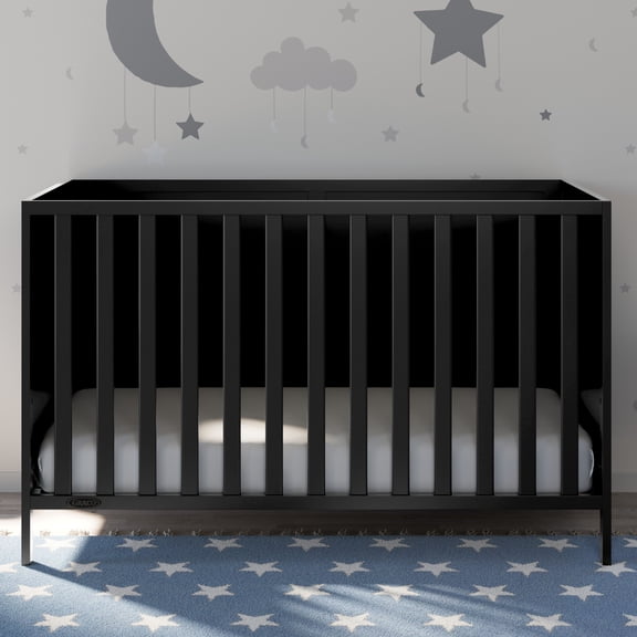 Graco Theo 3-in-1 Convertible Baby Crib, Black