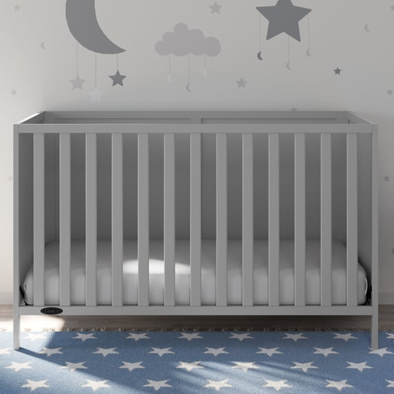 Graco Theo 3-in-1 Convertible Baby Crib, Pebble Gray