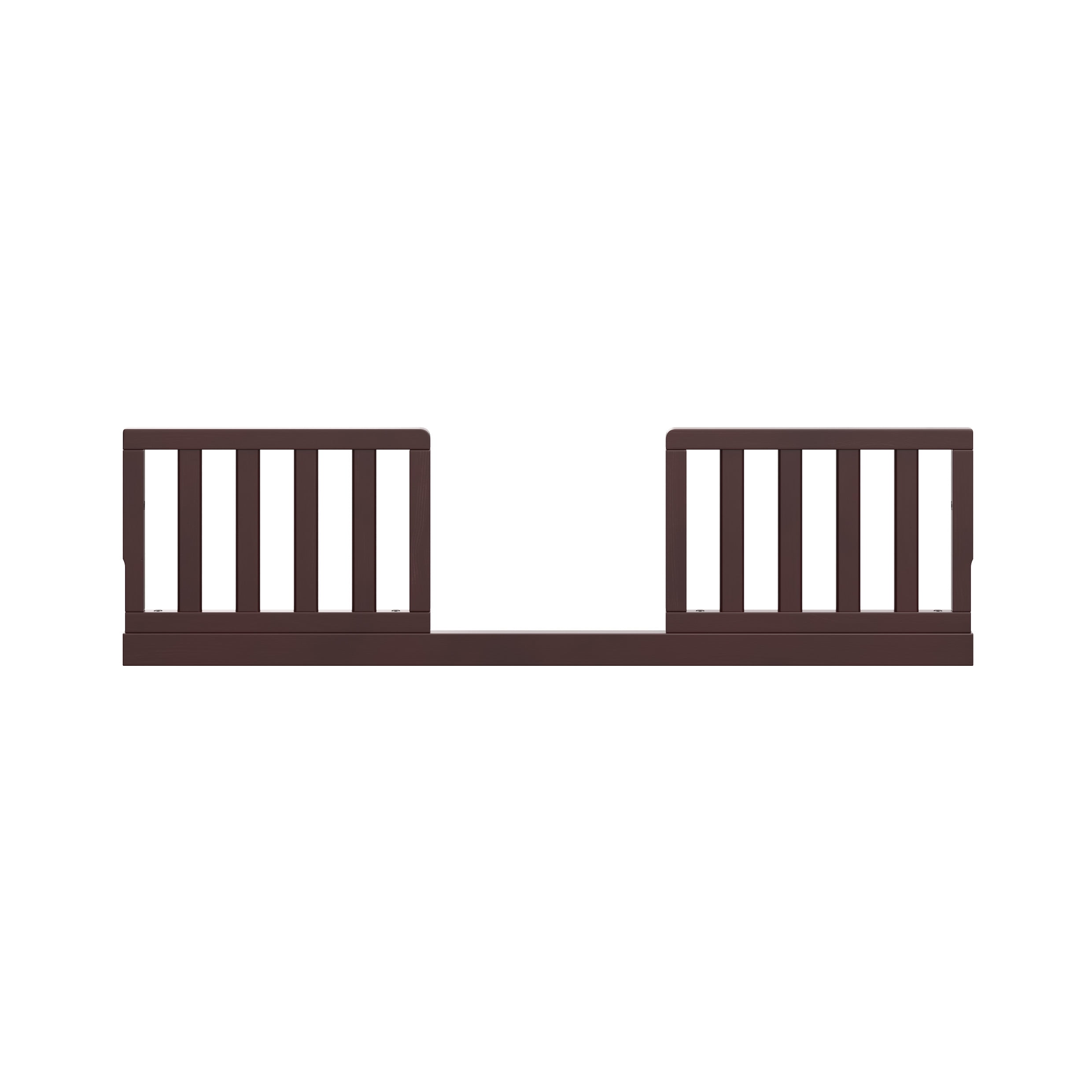 Espresso Wood Toddler Safety Guardrail Kit with Slats