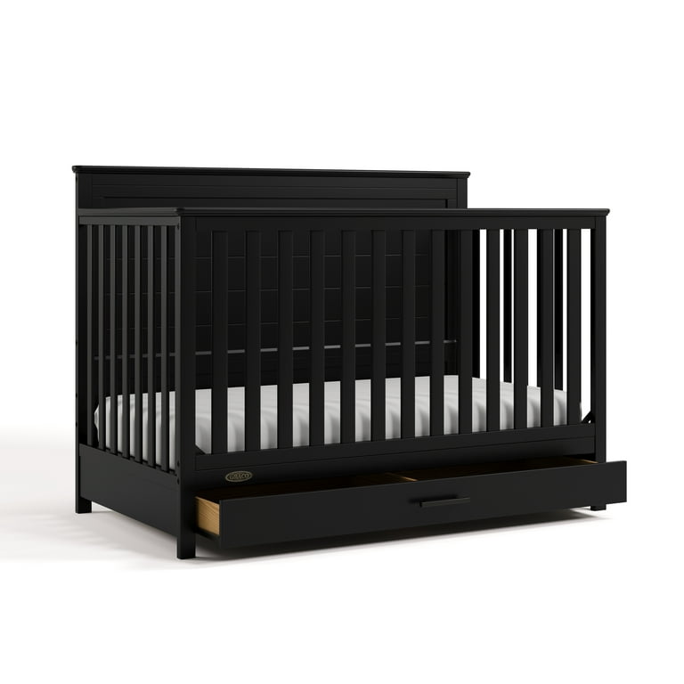 Graco Tristan Convertible Baby Crib with Drawer, Black