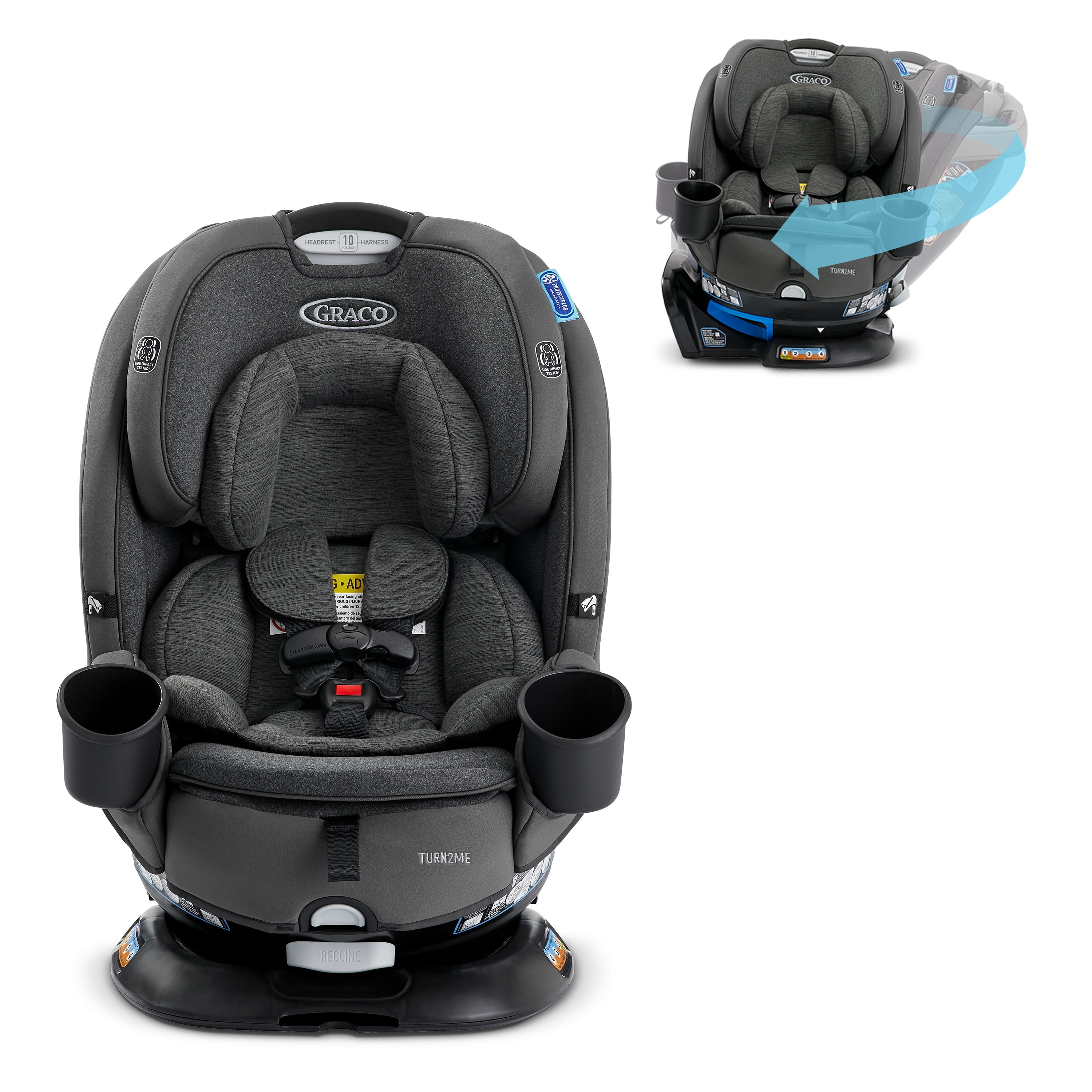 Graco Turn2Me 3-in-1 Car Seat, Rotating Convertible Car Seat, Easy Installation, Manchester