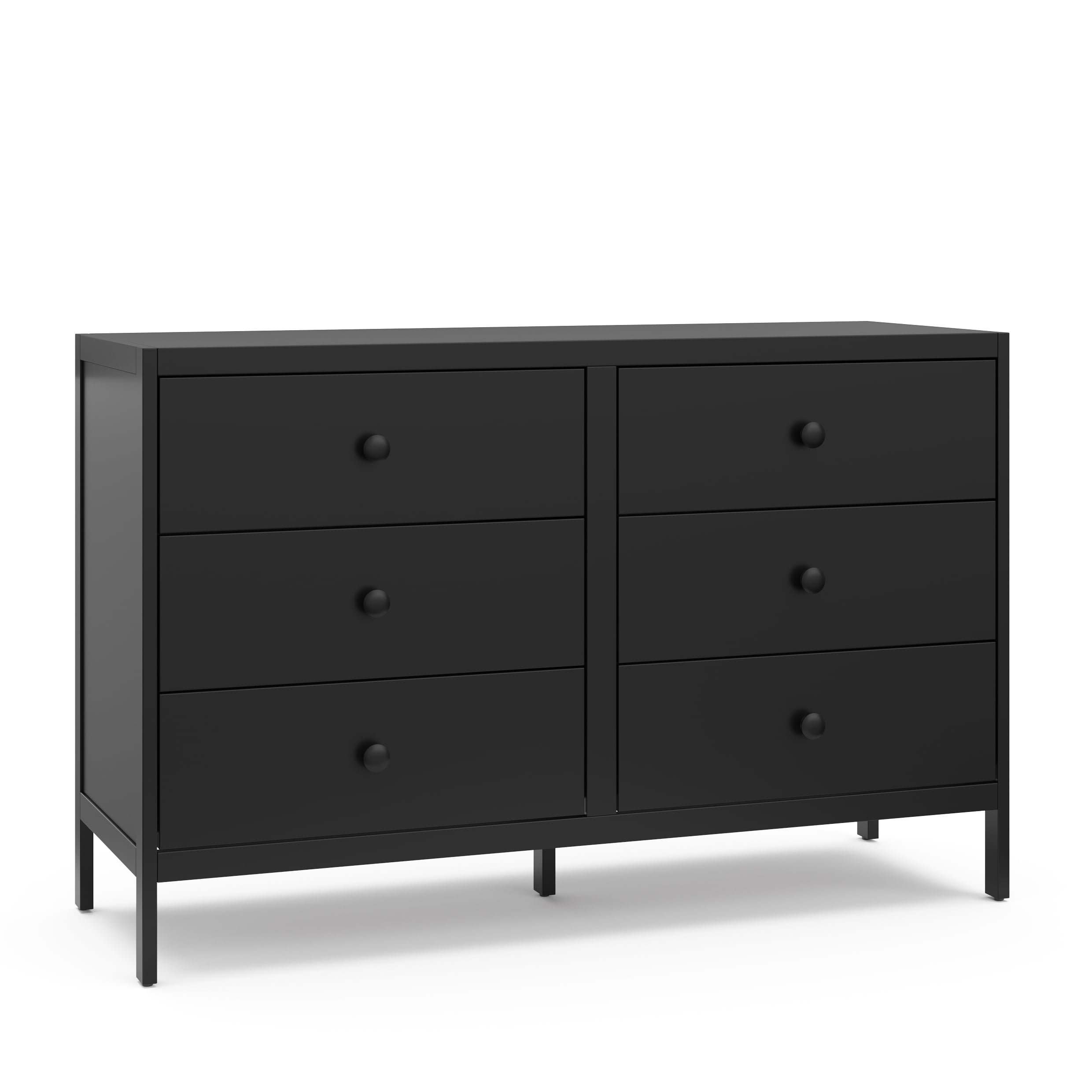 Graco Universal 6 Drawer Nursery Double Dresser, Black - Walmart.com