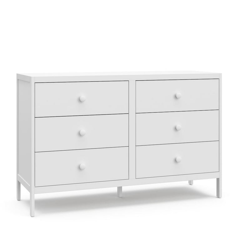 Graco Universal 6 Drawer Nursery Double Dresser, White - Walmart.com