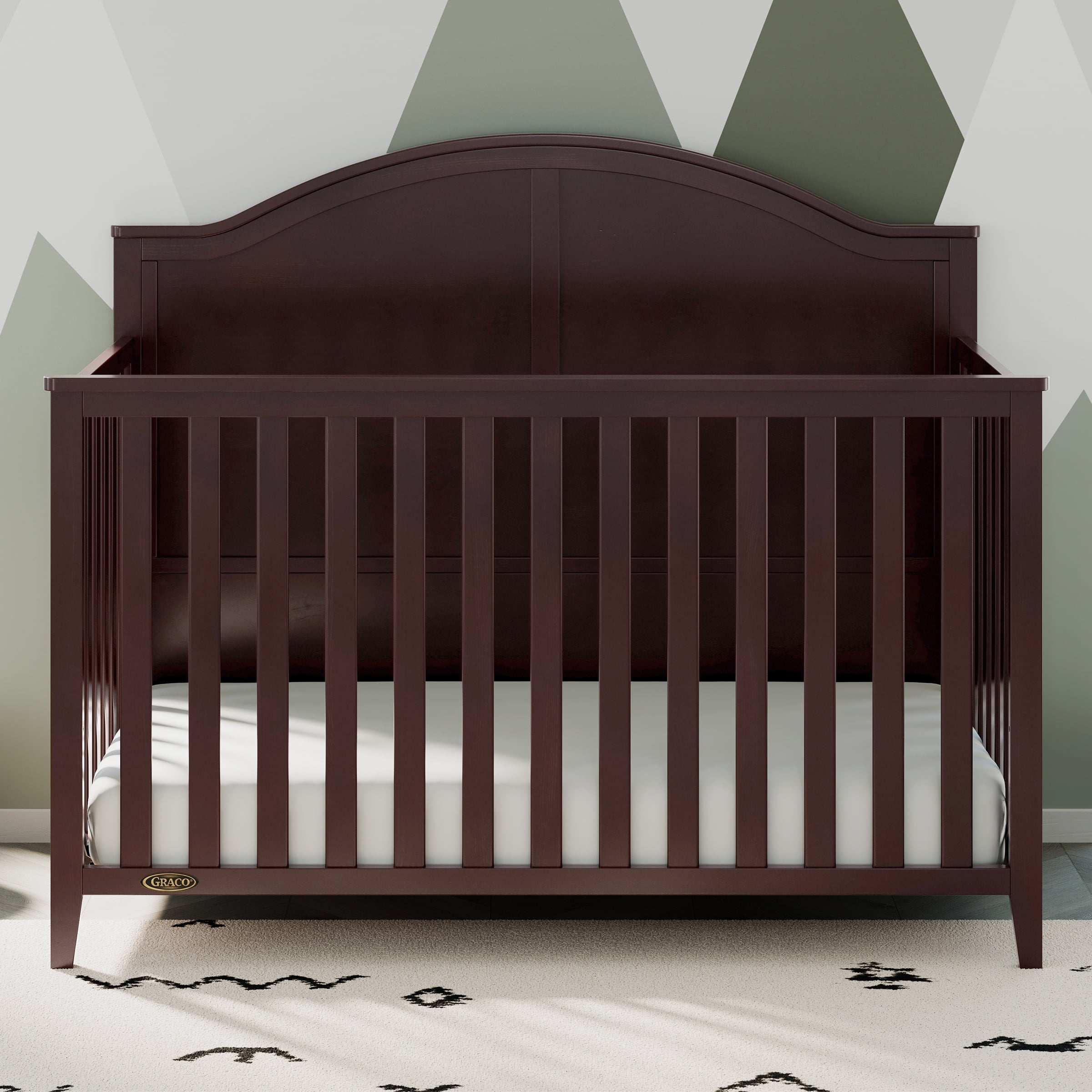 Graco Wilfred 5-in-1 Convertible Baby Crib, Espresso