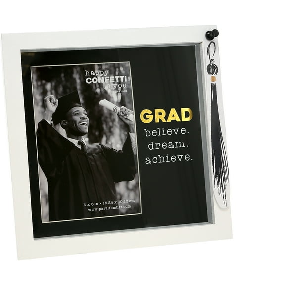 Pavilion Gift Company - Grad - 7.5" Shadow Box Frame
(Holds 4" x 6" Photo)