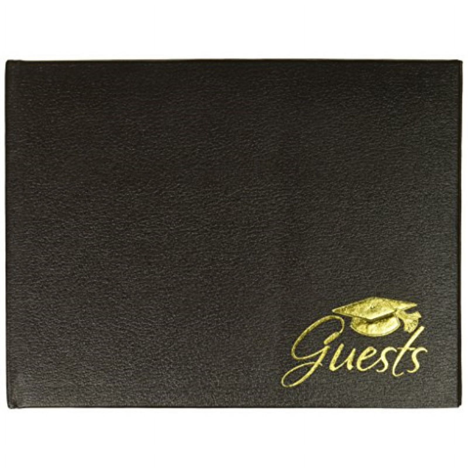 Grad Black Hardcover Graduation Party Guest Book Keepsake Favour Supply