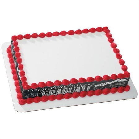 Graduation Chalkboard Strips Cake Topper, by A Birthday Place