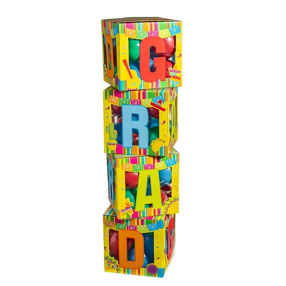 Grad Fiesta Balloon Box Kit - 76 Pc