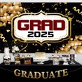 thumbnail image 1 of Grad Gifts! Boovnll Graduation Banner, 43x71" Large Gold Glitter Graduation Party Banner Congrats Grad Banner for Home, School, Congratulation Graduations Party Supplies, Graduation Decorations 2025, 1 of 6