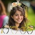 thumbnail image 1 of Grad Gifts! Boovnll Graduation Cap Headband - 2025 Tassels Grad Cap Flowers Headband Grad Cap Headband for School Graduations Party, Graduation Gifts, Graduation Decorations 2025, 1 of 6
