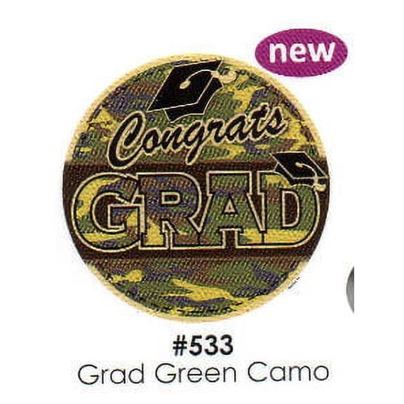 Grad Green Camo Cake Decoration Edible Frosting Photo Sheet