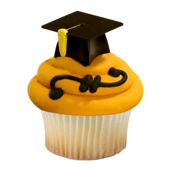 Grad Hat 3D Cupcake Picks 24ct