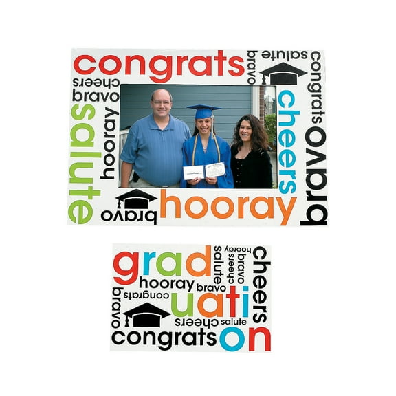 Grad Magnetic Picture Frame-Bright/White - Stationery - 12 Pieces