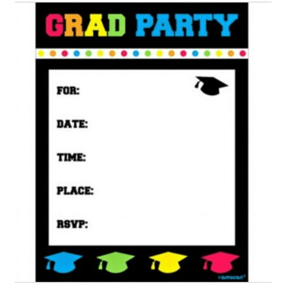 Grad Party Invitation w/Envelope 8ct