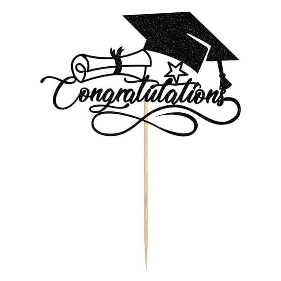 Grad Party Supplies, Congrats Grad Decor, Graduation Cap Picks, Grad Party Photo Props, Cupcake Toppers Class Of 2026,Graduation Cupcake Toppers, Black Grad Cap Picks, Congrats Grad Toppers