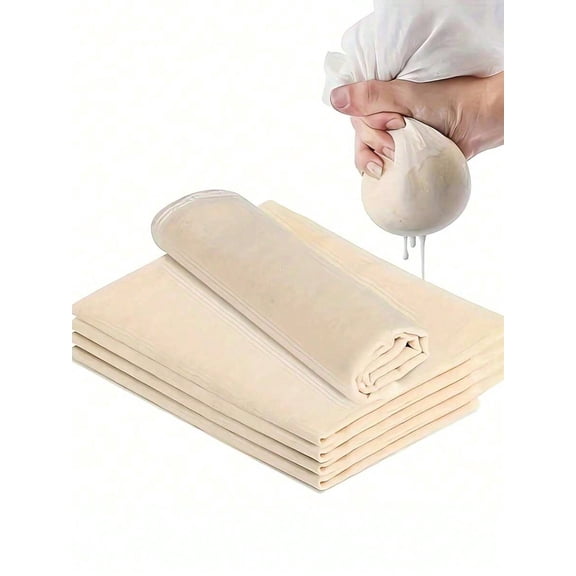 Grade 100 Hemmed Cheesecloth, 20x20 Inch Reusable Unbleached Muslin Cloth for Straining & Cooking