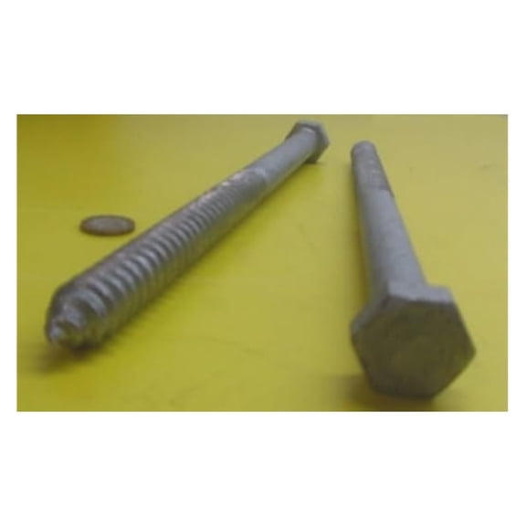 Grade 2 Galvanized Steel Lag Screws PT 3/4" Thread x 12.00" Length 2 pcs.