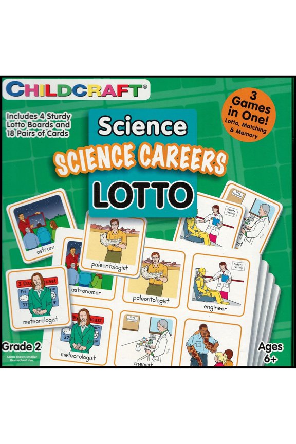Grade 2 Science Lotto - Science Careers  - 3 Games In One - 3 Games In One: Lotto, Matching, and Memory