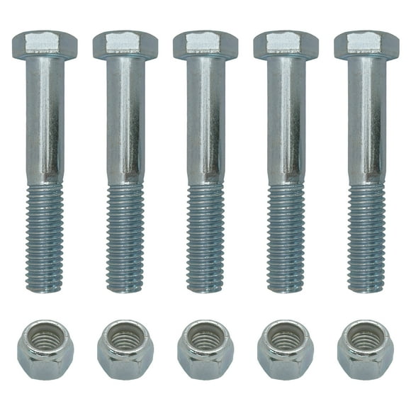 Grade 2 Shear Bolt Set 1/2" x 3" Replacement for Bush Hog Razorback BH4-2, BH5-2, BH6-2 - 50074654 (5 Pack)