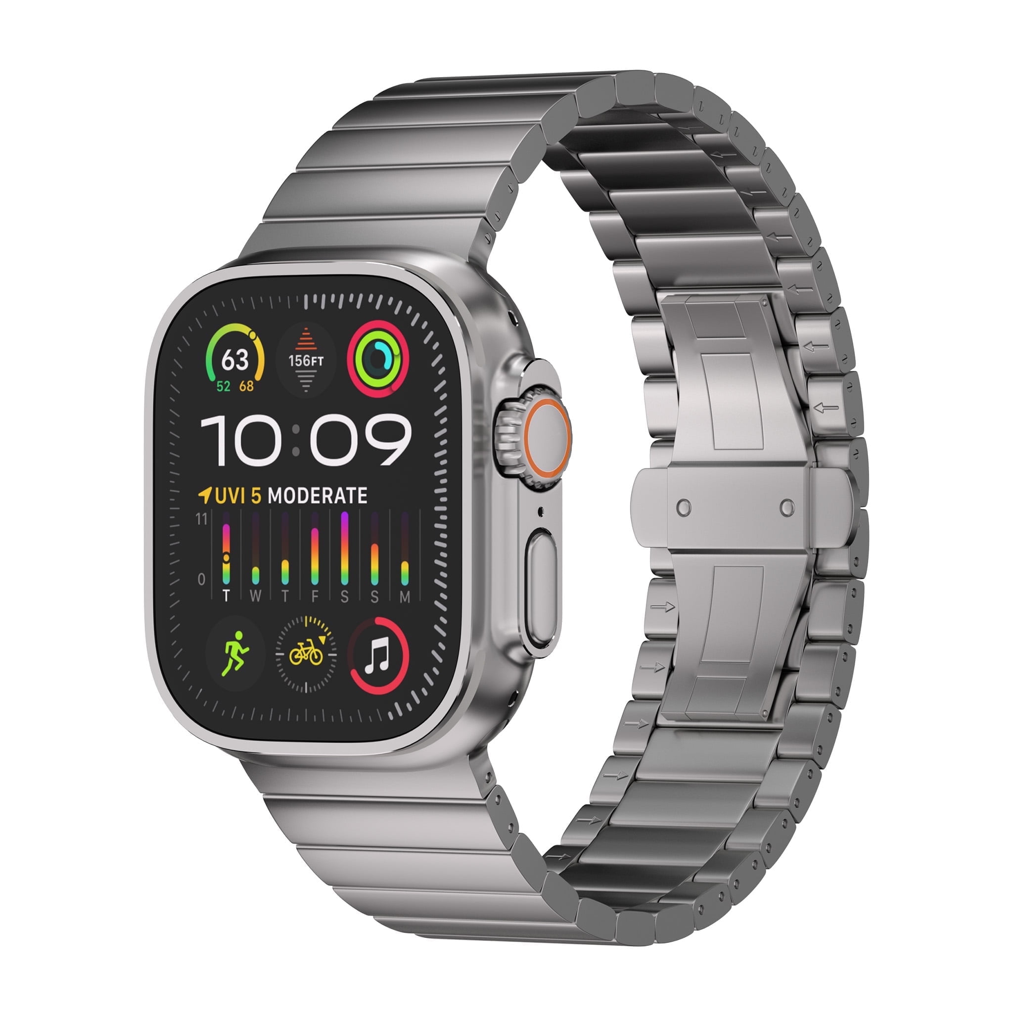 Grade 2 Titanium Band for Apple Watch Ultra 2 - Titanium Bracelet 49mm Ultra