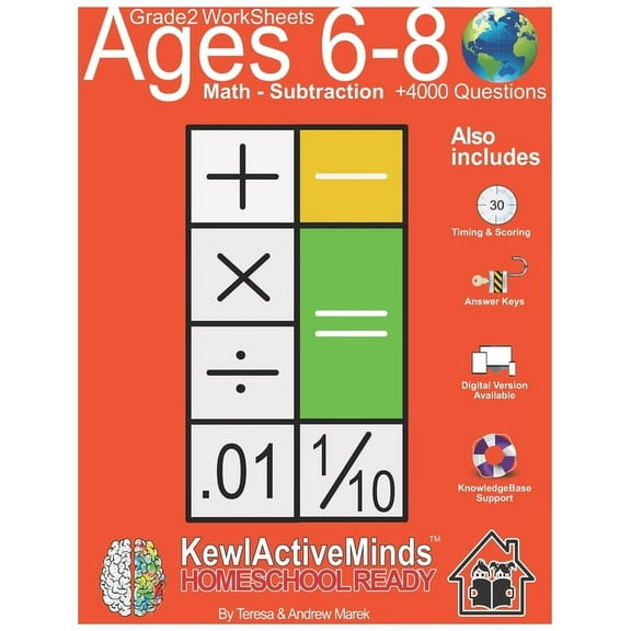 Grade 2 Worksheets - Homeschool Ready Grade 2 Worksheets - Math Subtraction, HomeSchool Ready +4000 Questions: Includes Timing & Scoring, Answer Keys, Knowled, (Paperback)