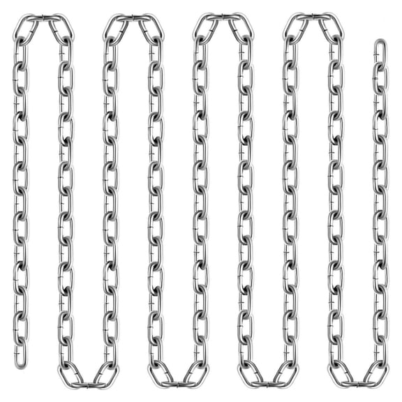 Grade 30 Chain 3/16 Inch x 100ft Zinc Plated Proof Coil Chain - Heavy Duty Towing Logging Agriculture Guard Rail Chain with 2 Quick Links