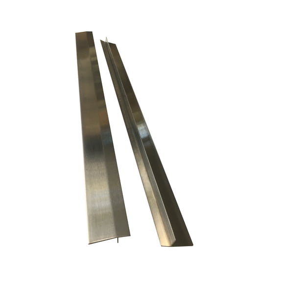Grade 304 Brushed Stainless Steel Universal Stove-Countertop Gap Filler T Trim (2-Pack)