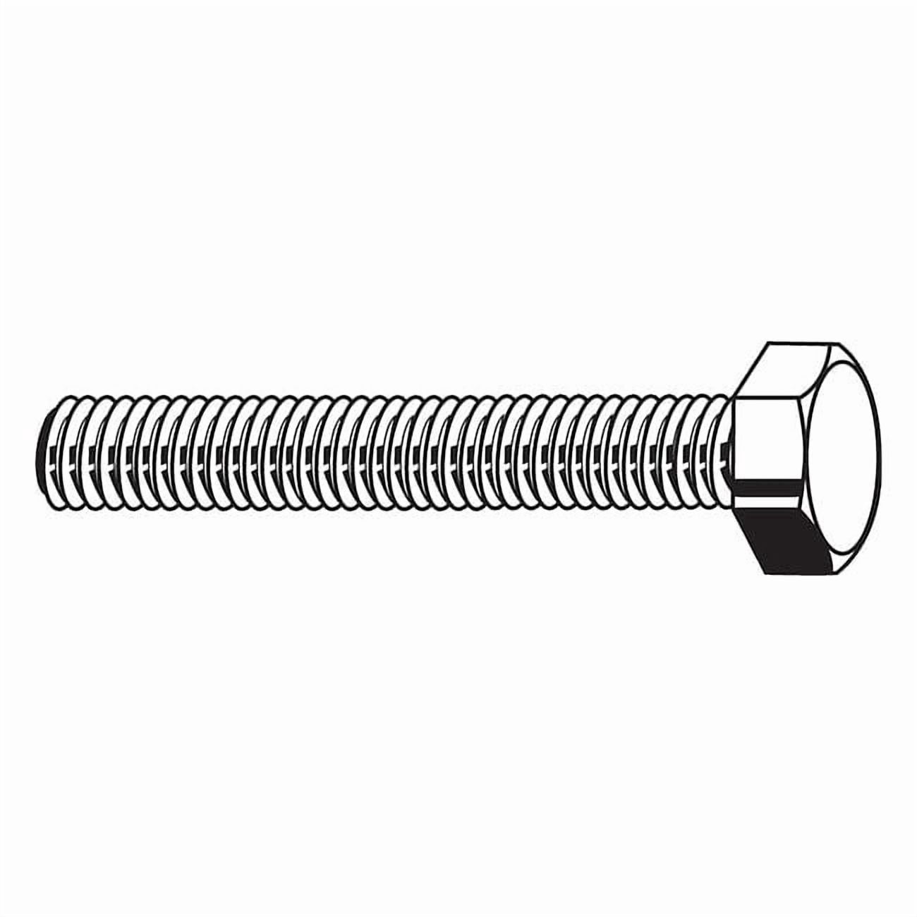 Grade 5, 1/2"-13 Hex Head Cap Screw, Zinc Plated Steel, 1-1/2 in L, 25 PK