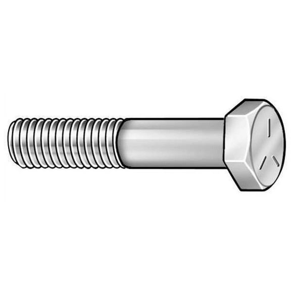 Grade 5, 5/16"-18 Hex Head Cap Screw, Chrome Plated Steel, 2-1/4 in L, 5 PK
