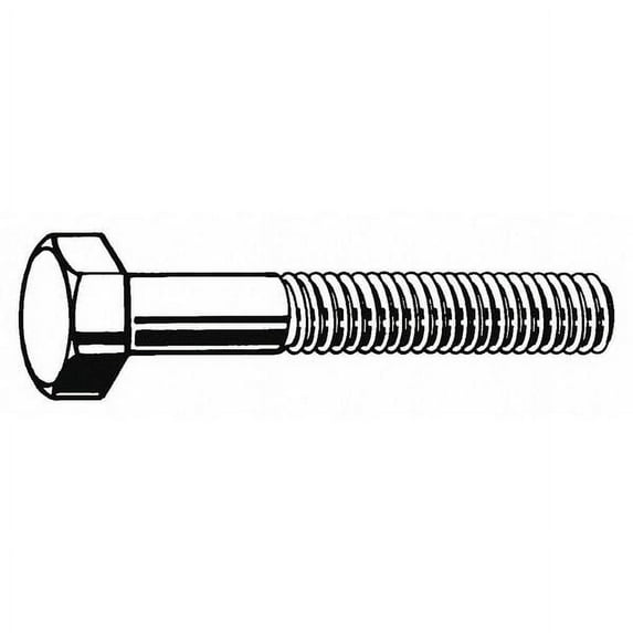Grade 5, 5/16"-18 Hex Head Cap Screw, Zinc Plated Steel, 3 in L, 50 PK