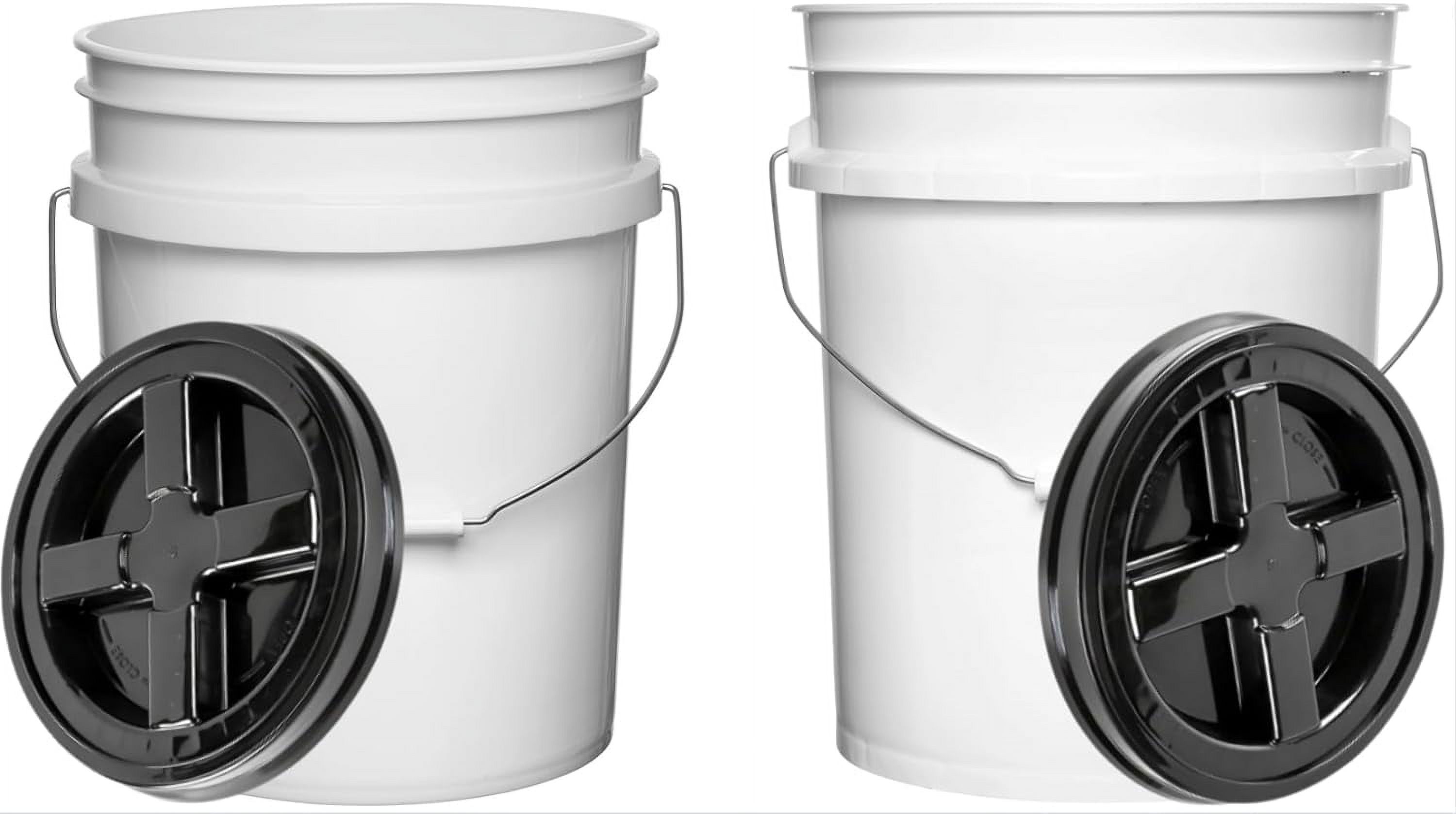 Grade 5 Gallon Made In Plastic Bucket With Air Tight On Lid (White