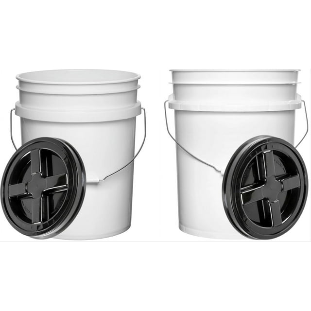 Grade 5 Gallon Made In Plastic Bucket With Air Tight On Lid (White