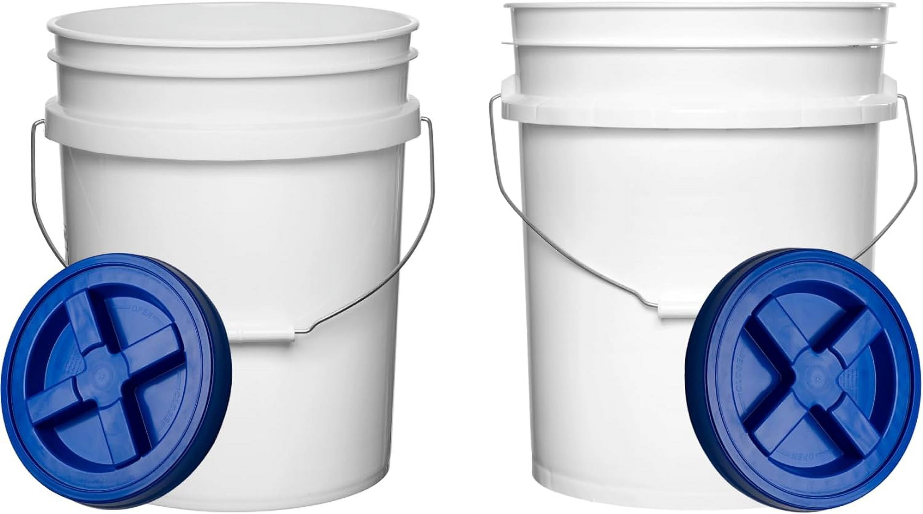 Grade 5 Gallon Made In Plastic Bucket With Air Tight On Lid (White
