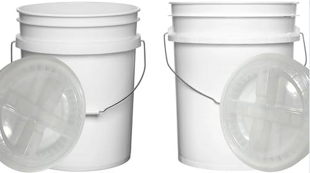 Grade 5 Gallon Made In Plastic Bucket With Air Tight On Lid (White