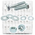 thumbnail image 1 of Grade 5 Hex Cap Bolts Screws, Nuts, Washers, Lock Washers Assortment Kit - 2011 Pieces!, 1 of 8