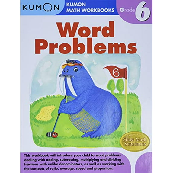 Pre-Owned Kumon Grade 6 Word Problems (Paperback) 1934968633 9781934968635