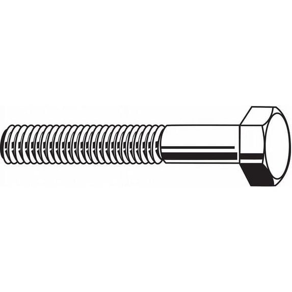 Grade 8, 5/8"-11 Hex Head Cap Screw, Zinc Yellow Steel, 6-1/2 in L, 5 PK