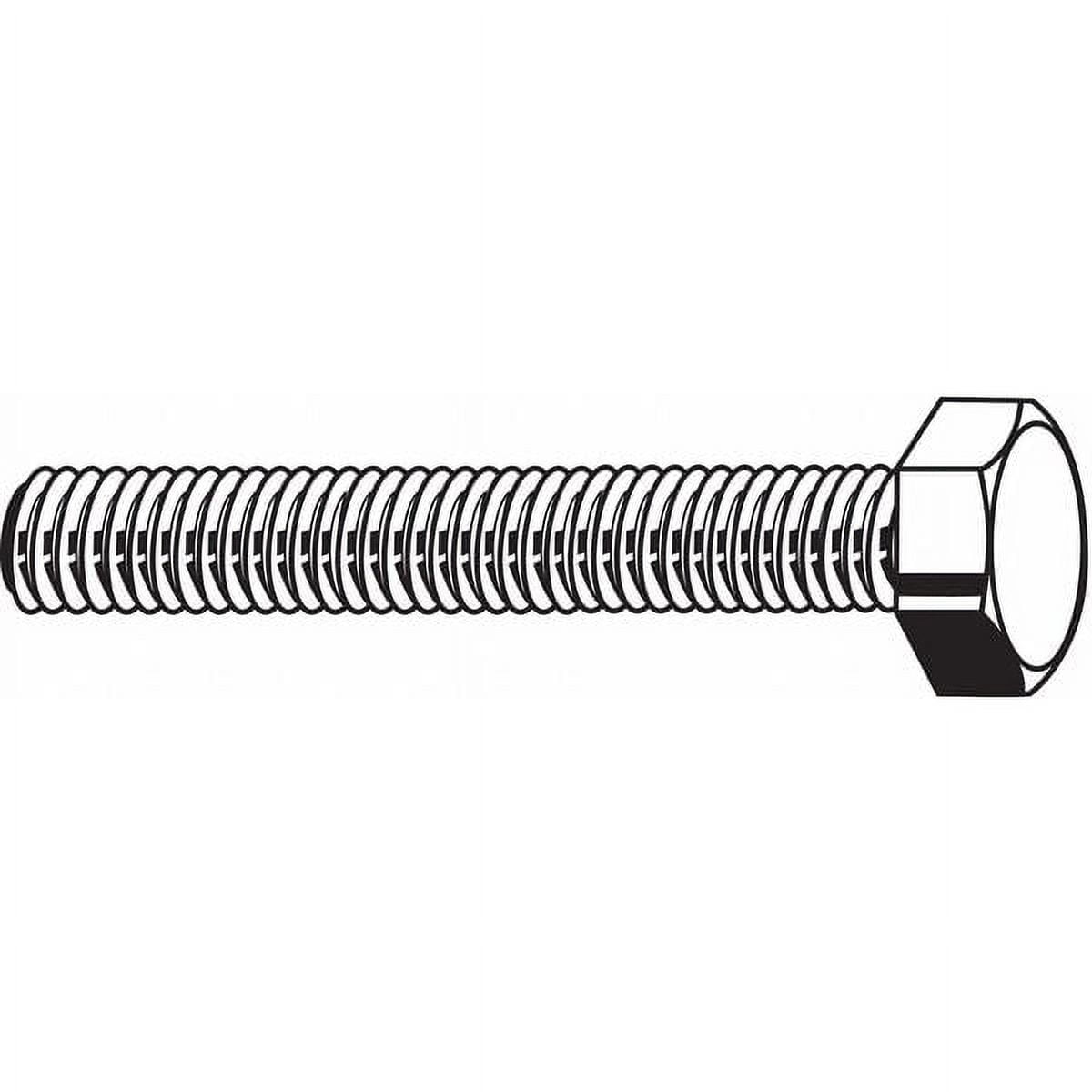 Grade 8 Hex Cap Screw - 7/16-20 X 6.5 Inch, Zinc Yellow Coated, Fine Thread, Made In North America