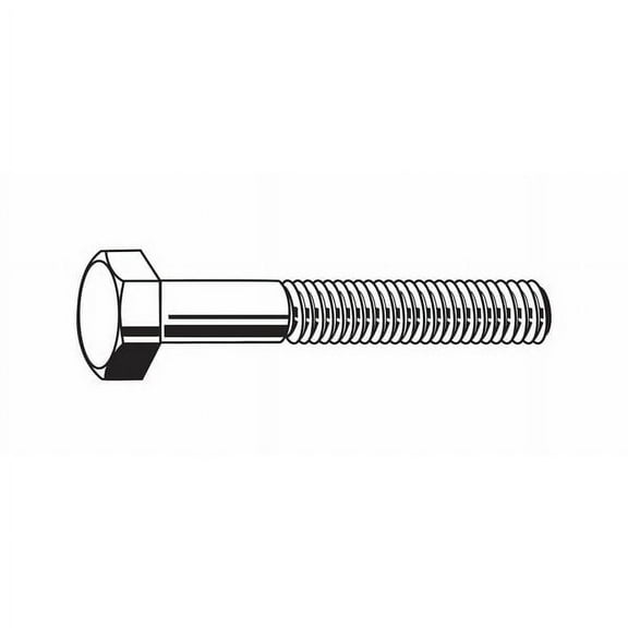 Grade 8, 7/16"-20 Hex Head Cap Screw, Zinc Yellow Steel, 1 in L, 25 PK