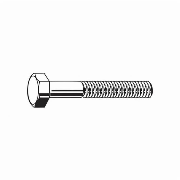 Grade 8, 7/8"-9 Hex Head Cap Screw, Zinc Yellow Steel, 3-1/2 in L, 5 PK