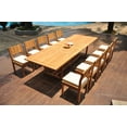 thumbnail image 1 of Grade-A Teak Dining Set: 10 Seater 11 Pc: 118" Double Extension Mas Rectangle Trestle Leg Table And 10 Veranda Armless Chairs WholesaleTeak #WMVR90, 1 of 5
