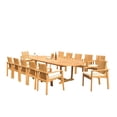 thumbnail image 1 of Grade-A Teak Dining Set: 12 Seater 13 Pc: 118" Mas Oval Trestle Leg Table And 12 Clipper Stacking Arm Chairs Outdoor Patio WholesaleTeak #51CP2713, 1 of 5