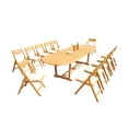 thumbnail image 1 of Grade-A Teak Dining Set: 12 Seater 13 Pc: 118" Mas Oval Trestle Leg Table And 12 Surfliner Folding Reclining Arm Chairs WholesaleTeak #51SL2713, 1 of 4